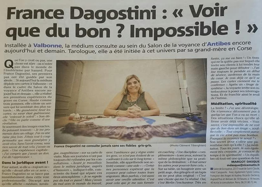 article France DAGOSTINI Authentique tarologue voyance coaching